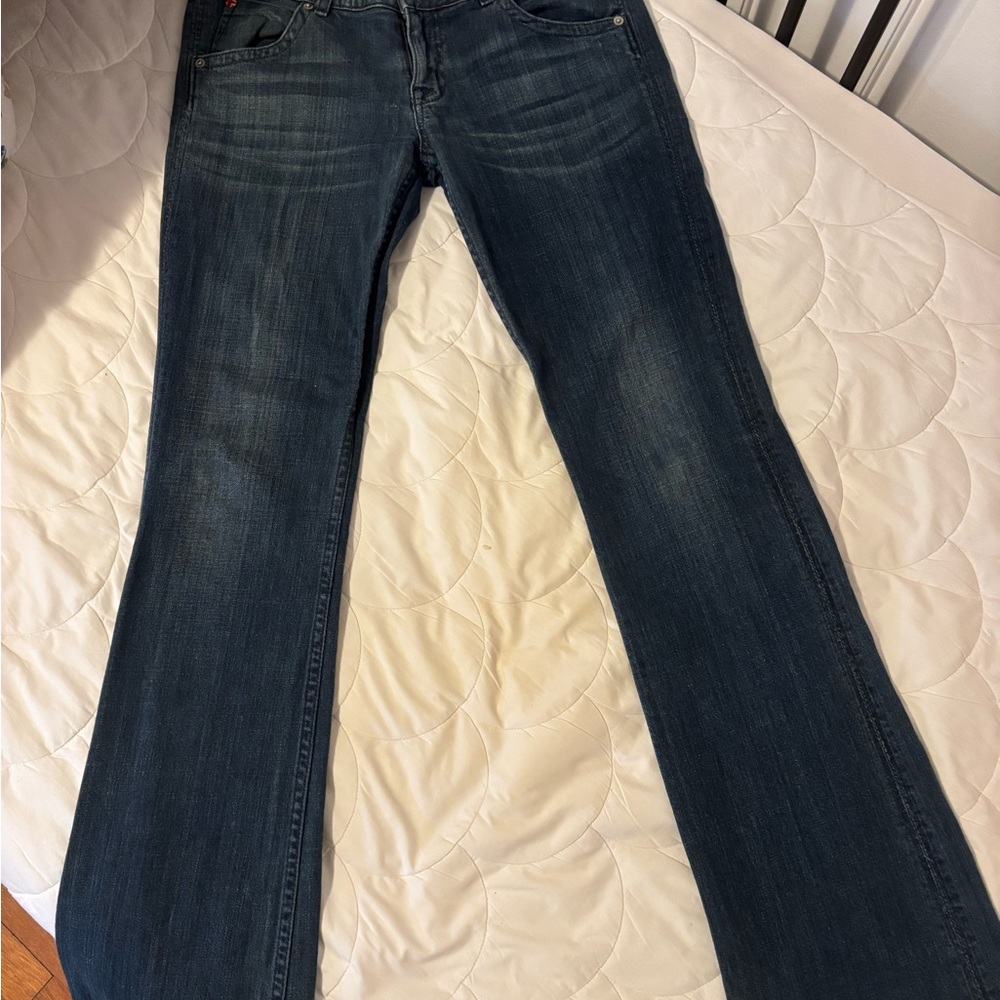 Hudson Jeans Dark Blue Straight Leg Women's Jeans